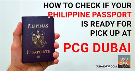 dubai pcg passport release|How to Check the Status of Your Philippine Passport .